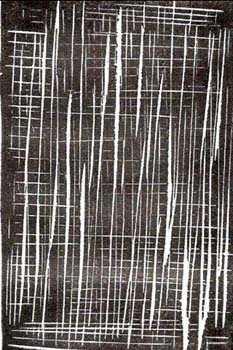 Afbeelding3 - Oefening 2 voor het lied van de rechte hoek, linosnede, 10,5 x 7 cm, 2007, Bernard Sercu