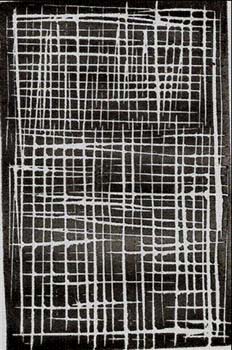 Afbeelding4 - Oefening 3 voor het lied van de rechte hoek, linosnede, 10,5 x 7 cm, 2007, Bernard Sercu